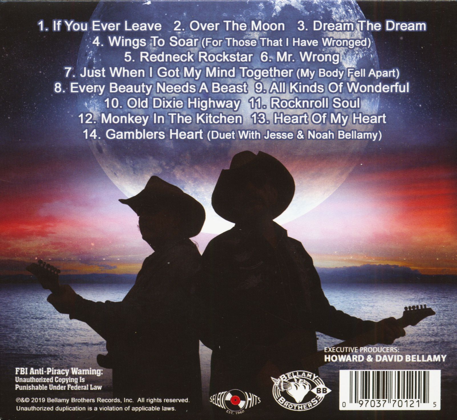 The Bellamy Brothers  Over The Moon : Back